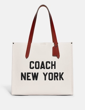 Bolsa Tote Coach Printed Pebble Leather De Piel Para Mujer