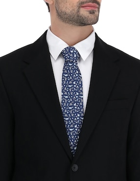 Corbata Pineda Covalin regular de seda estampado gráfico para hombre