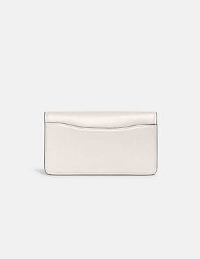 Bolsa wristlet Coach Polished Pebble Leather de piel para mujer