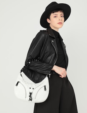 Bolsa shoulder Rebecca Minkoff Julian Croissant de piel para mujer