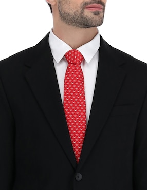 Corbata Pineda Covalin regular de seda estampado gráfico para hombre