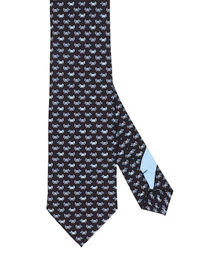Corbata Pineda Covalin regular de seda estampado gráfico para hombre