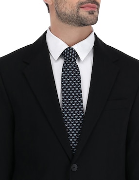 Corbata Pineda Covalin regular de seda estampado gráfico para hombre