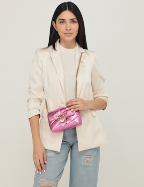 Bolsa crossbody Pinko Love Baby Puff de piel para mujer