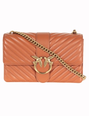 Bolsa Crossbody Pinko Love One Classic De Piel Para Mujer