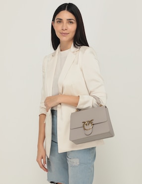 Bolsa flap Pinko Love One Top de piel para mujer