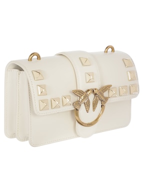 Bolsa flap Pinko Love One de piel para mujer