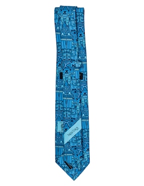 Corbata Pineda Covalin regular (6-8.5 cm) de seda estampado gráfico para hombre