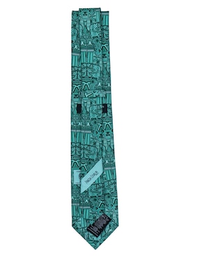 Corbata Pineda Covalin regular de seda estampado gráfico para hombre