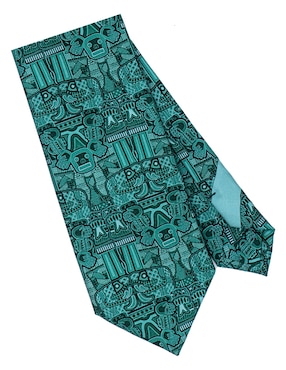 Corbata Pineda Covalin regular de seda estampado gráfico para hombre