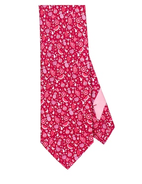 Corbata Pineda Covalin regular de seda estampado gráfico para hombre