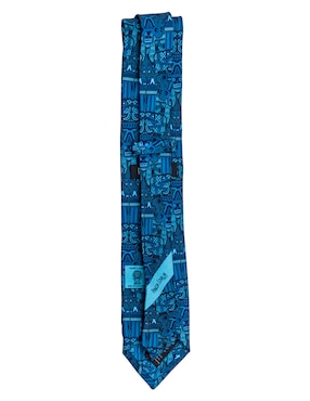 Corbata Pineda Covalin regular de seda estampado gráfico para hombre