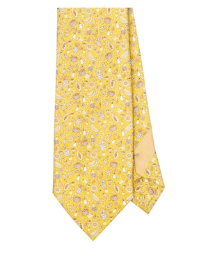 Corbata Pineda Covalin regular de seda estampado gráfico para hombre