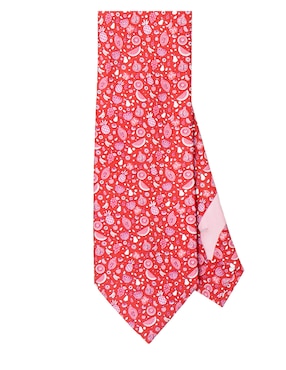 Corbata Pineda Covalin regular (6-8.5 cm) de seda estampado gráfico para hombre