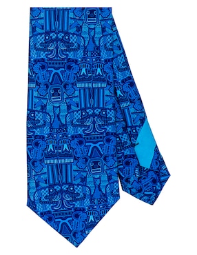 Corbata Pineda Covalin regular (6-8.5 cm) de seda estampado gráfico para hombre