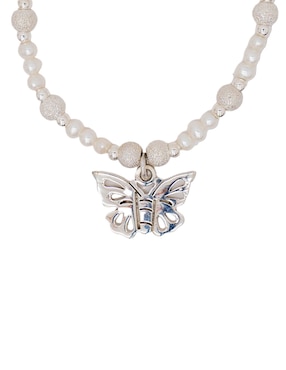 Pulsera Pineda Covalin de plata con perla p 925 Mariposa