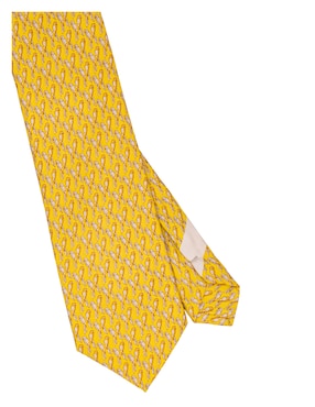 Corbata Pineda Covalin regular de seda estampado gráfico para hombre
