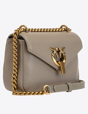 Bolsa flap Pinko de piel para mujer