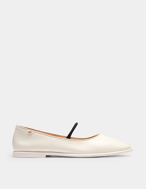 Balerina Coach Emilia Mary Janes de piel para mujer