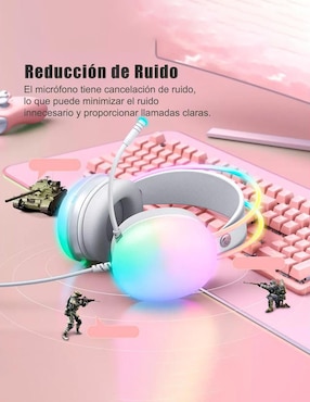 Audífonos Over-Ear Genérica X25-001 alámbricos con cancelación de ruido