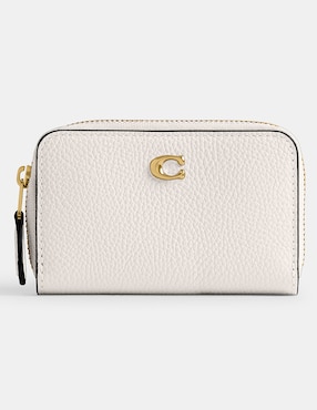 Tarjetero COACH De Piel Polished Pebble Leather Para Mujer