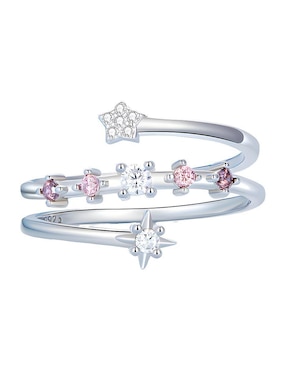 Anillo De Estrella Ame Jewelry Stars P925 De Plata Zirconia