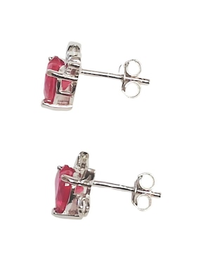 Broqueles de corazón Ame Jewelry de plata P 925 con acabado brillante zirconia