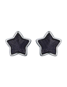 Broqueles De Estrella Ame Jewelry Stars De Plata P925 Acabado Brillante Zirconia