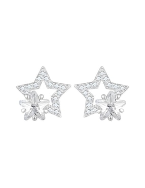 Broqueles De Estrella Ame Jewelry Stars De Plata P925 Acabado Brillante Zirconia