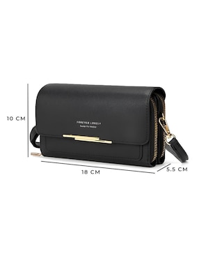 Bolsa flap Wünd de cuero para mujer