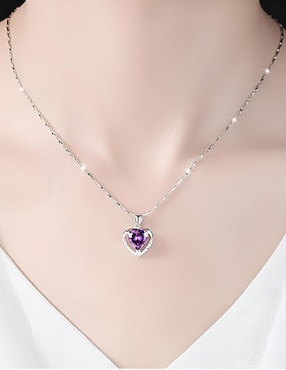 Collar de corazón Wünd de plata P 925