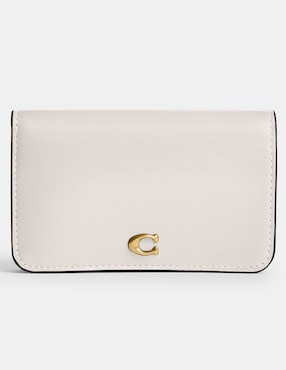 Tarjetero COACH de piel Refined Calf Leather para mujer