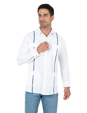 Guayabera Manga Larga Pineda Covalin Para Hombre