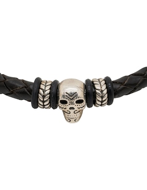 Pulsera Pineda Covalin de piel Calavera