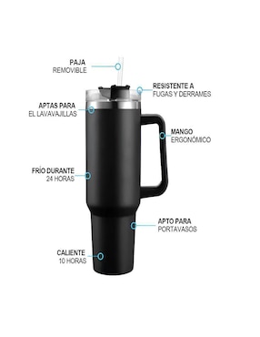 Termo Wünd de acero inoxidable con tapa rosca 980 ml
