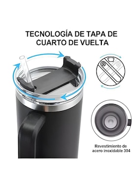 Termo Wünd de acero inoxidable con tapa rosca 980 ml