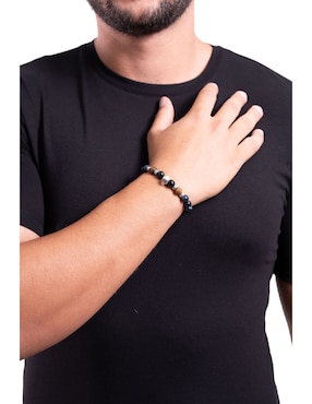 Pulsera Pineda Covalin de plata P 925 Calavera con acabado mate