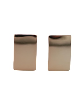 Aretes cortos de cuadro Wünd de oro 18 K con acabado dorado
