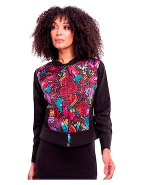 Chamarra bomber Pineda Covalin Mariposa Bordada para mujer