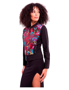 Chamarra bomber Pineda Covalin Mariposa Bordada para mujer