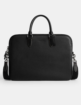 Maletín COACH Slim Brief De Piel CV956-BLK Para Hombre