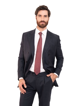 Corbata Pineda Covalin regular de seda estampado gráfico para hombre