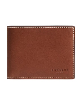 Cartera Coach Natural Grain Leather Para Hombre