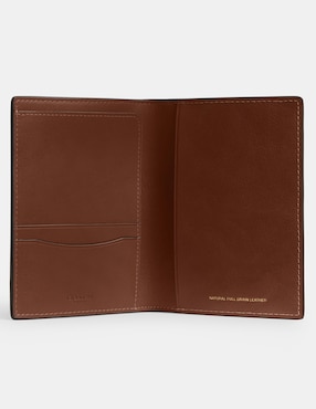 Tarjetero COACH de piel Natural Grain Leather para hombre