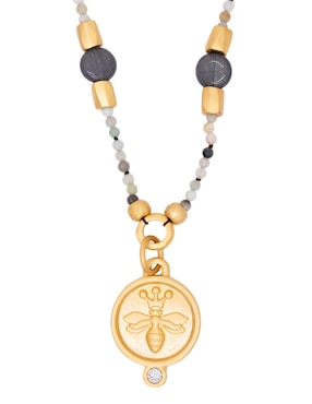 Collar Pineda Covalin Abeja de baño de oro 24 K