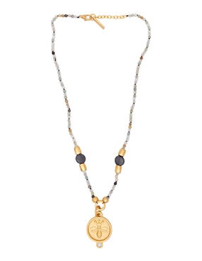 Collar Pineda Covalin Abeja de baño de oro 24 K