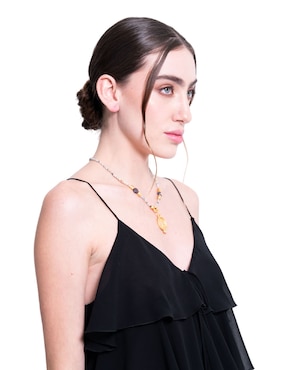 Collar Pineda Covalin Abeja de baño de oro 24 K