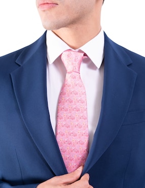 Corbata Pineda Covalin regular de seda estampada para hombre