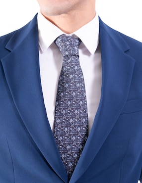 Corbata Pineda Covalin regular de seda estampada para hombre
