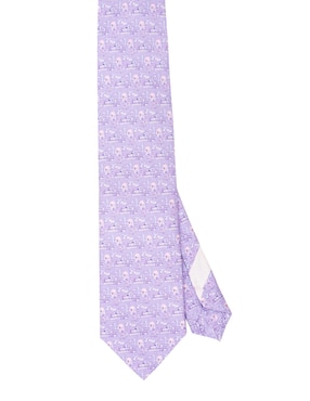 Corbata Pineda Covalin regular de seda estampada para hombre